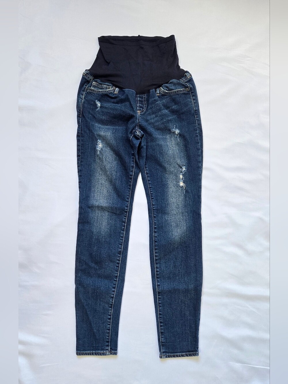 Gap 1969 Maternity Authentic True Skinny Distressed Jeans Size 27(S)